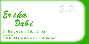 erika dabi business card